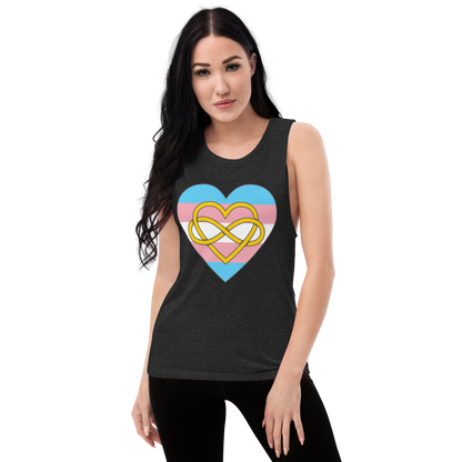 Polyamory Infinity Heart Trans Pride Ladies’ Muscle Tank