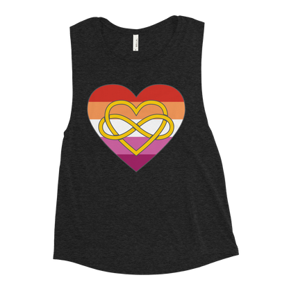 Polyamory Infinity Heart Lesbian Pride Ladies’ Muscle Tank