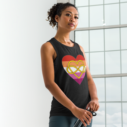 Polyamory Infinity Heart Lesbian Pride Ladies’ Muscle Tank