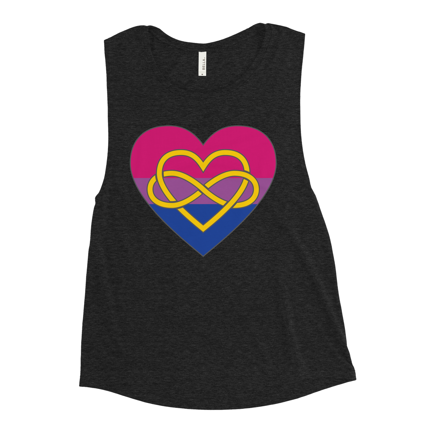 Polyamory Infinity Heart Bisexual Pride Ladies’ Muscle Tank