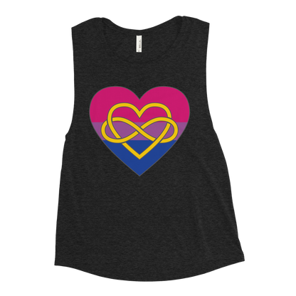 Polyamory Infinity Heart Bisexual Pride Ladies’ Muscle Tank