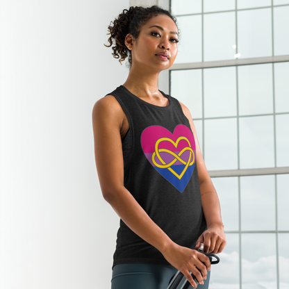 Polyamory Infinity Heart Bisexual Pride Ladies’ Muscle Tank