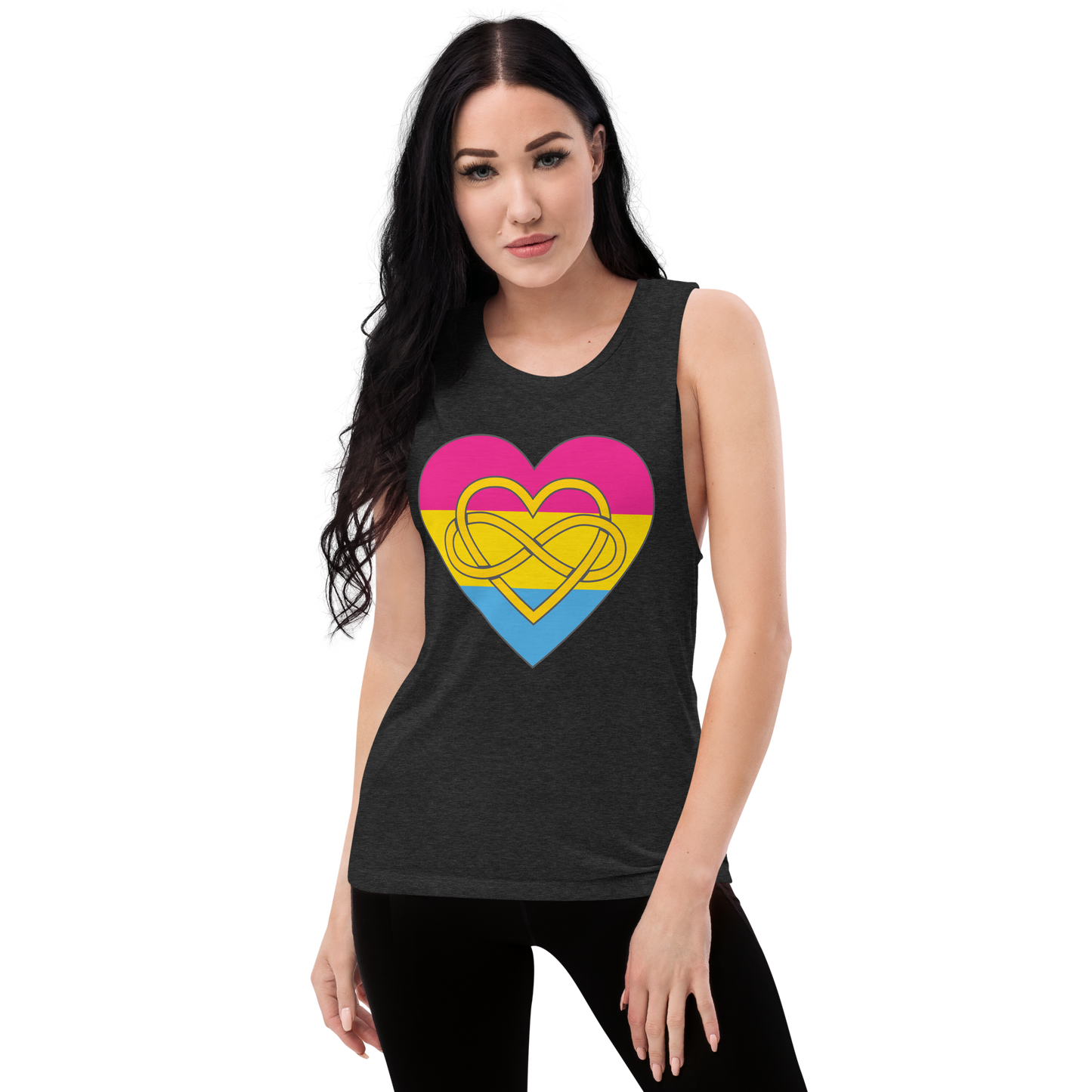 Polyamory Infinity Heart Pansexual Pride Ladies’ Muscle Tank