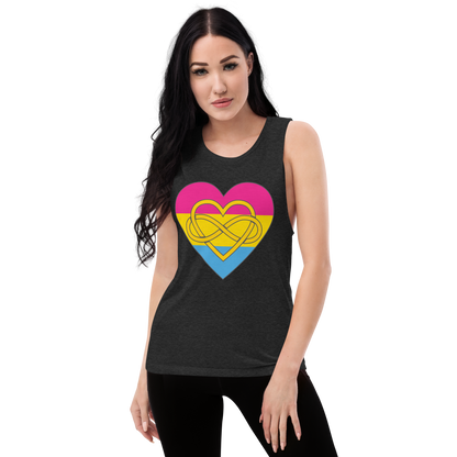 Polyamory Infinity Heart Pansexual Pride Ladies’ Muscle Tank