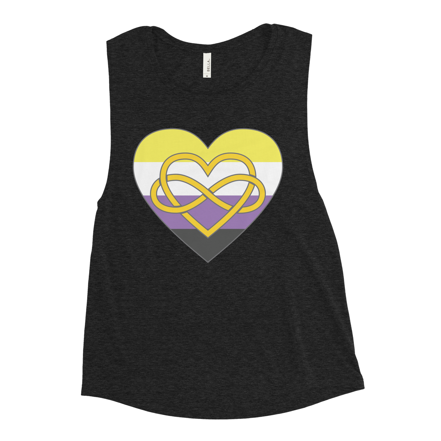 Polyamory Infinity Heart Non-binary Pride Ladies’ Muscle Tank