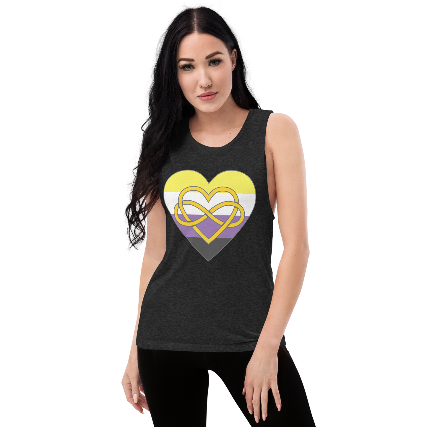 Polyamory Infinity Heart Non-binary Pride Ladies’ Muscle Tank