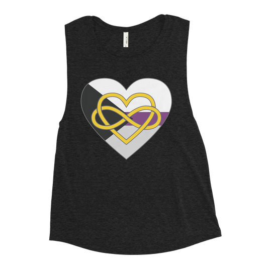 Polyamory Infinity Heart Demisexual Pride Ladies’ Muscle Tank