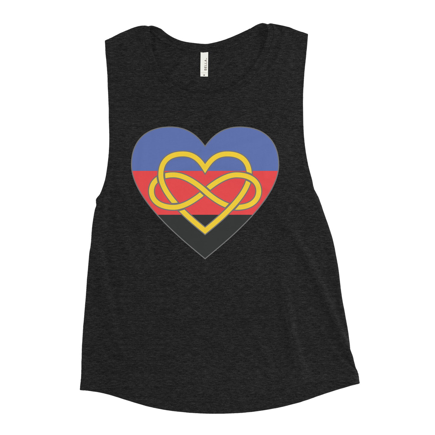 Polyamory Infinity Heart Pride Ladies’ Muscle Tank