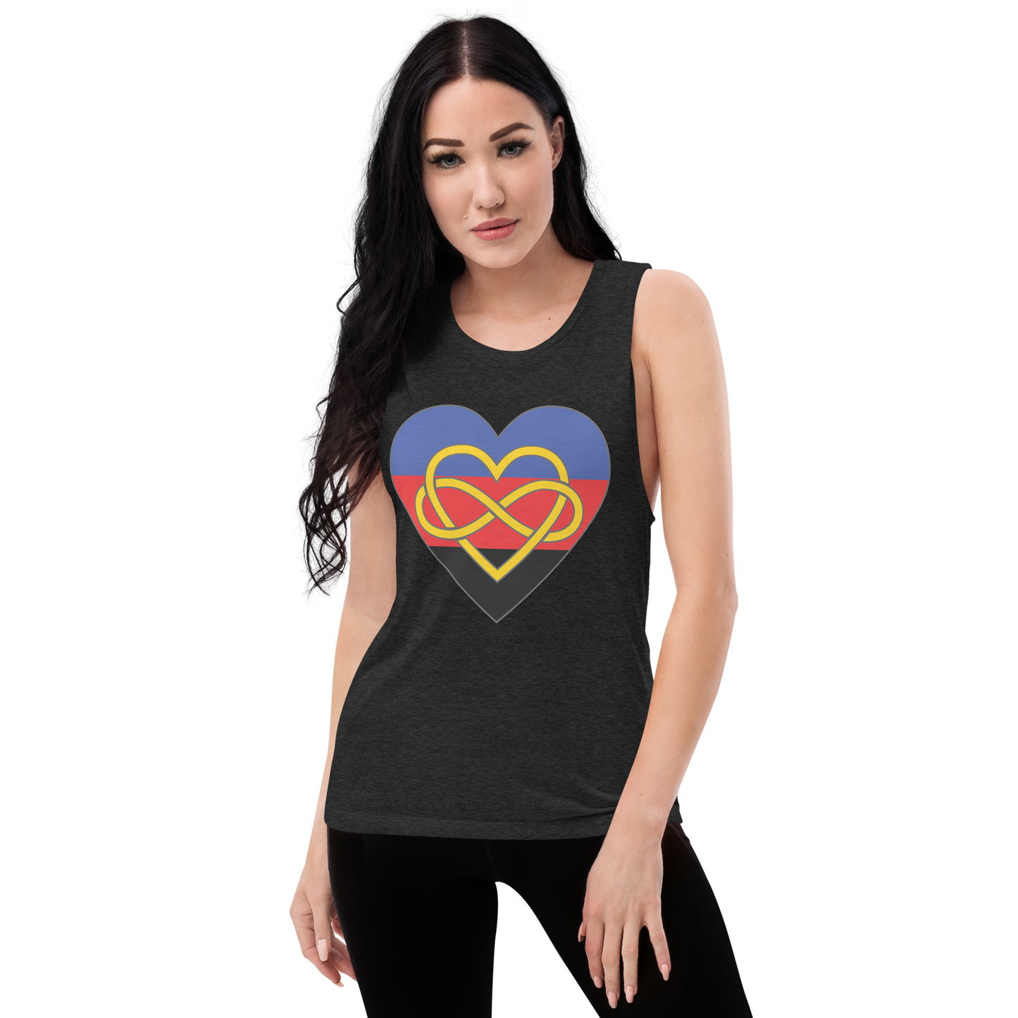 Polyamory Infinity Heart Pride Ladies’ Muscle Tank