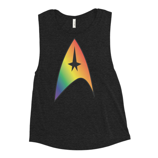 Starfleet Insignia - Rainbow Pride Ladies’ Muscle Tank