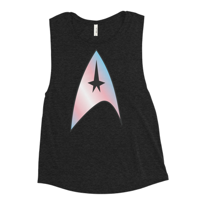 Starfleet Insignia - Trans Pride Ladies’ Muscle Tank