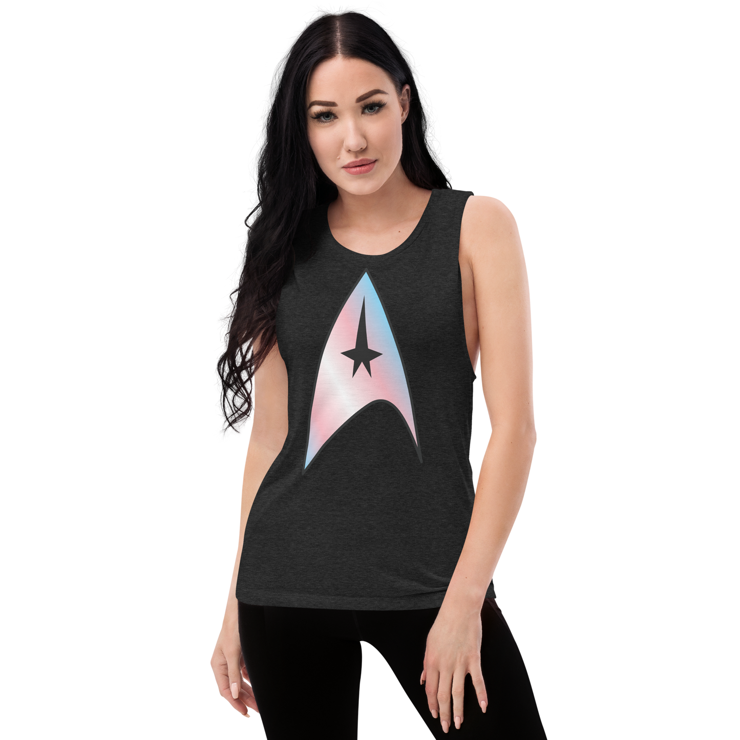 Starfleet Insignia - Trans Pride Ladies’ Muscle Tank