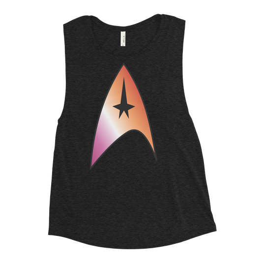 Starfleet Insignia - Lesbian Pride Ladies’ Muscle Tank