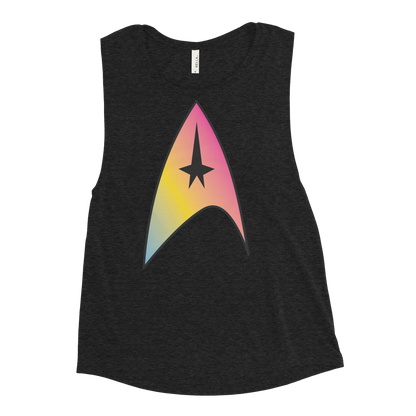 Starfleet Insignia - Pansexual Pride Ladies’ Muscle Tank