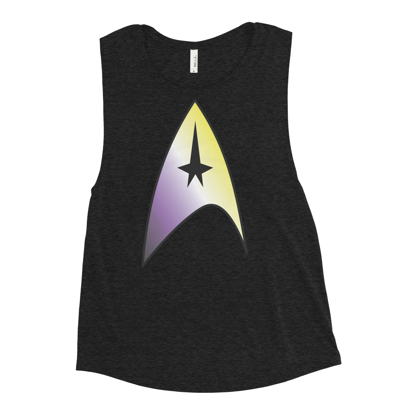 Starfleet Insignia - Non-binary Pride Ladies’ Muscle Tank