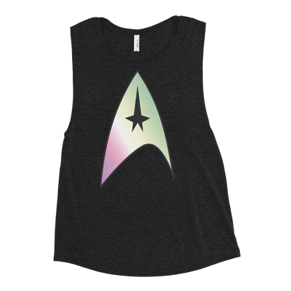 Starfleet Insignia - Genderfae Pride Ladies’ Muscle Tank