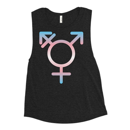 Transgender Symbol - Trans Pride Ladies’ Muscle Tank