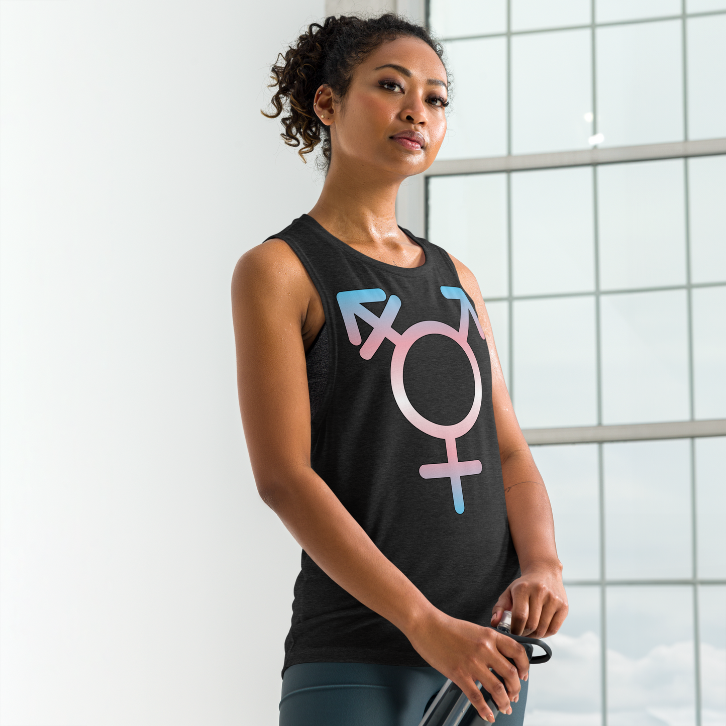 Transgender Symbol - Trans Pride Ladies’ Muscle Tank