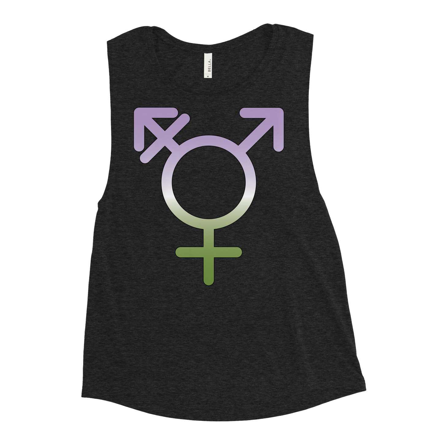 Transgender Symbol - Genderqueer Pride Ladies’ Muscle Tank