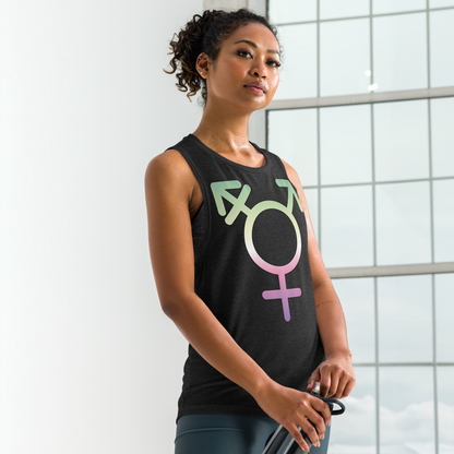 Transgender Symbol - Genderfae Pride Ladies’ Muscle Tank