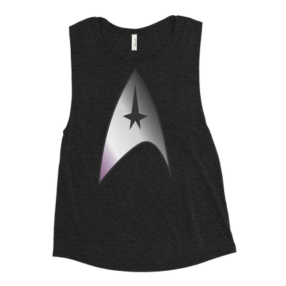 Starfleet Insignia - Asexual/Demisexual Pride Ladies’ Muscle Tank