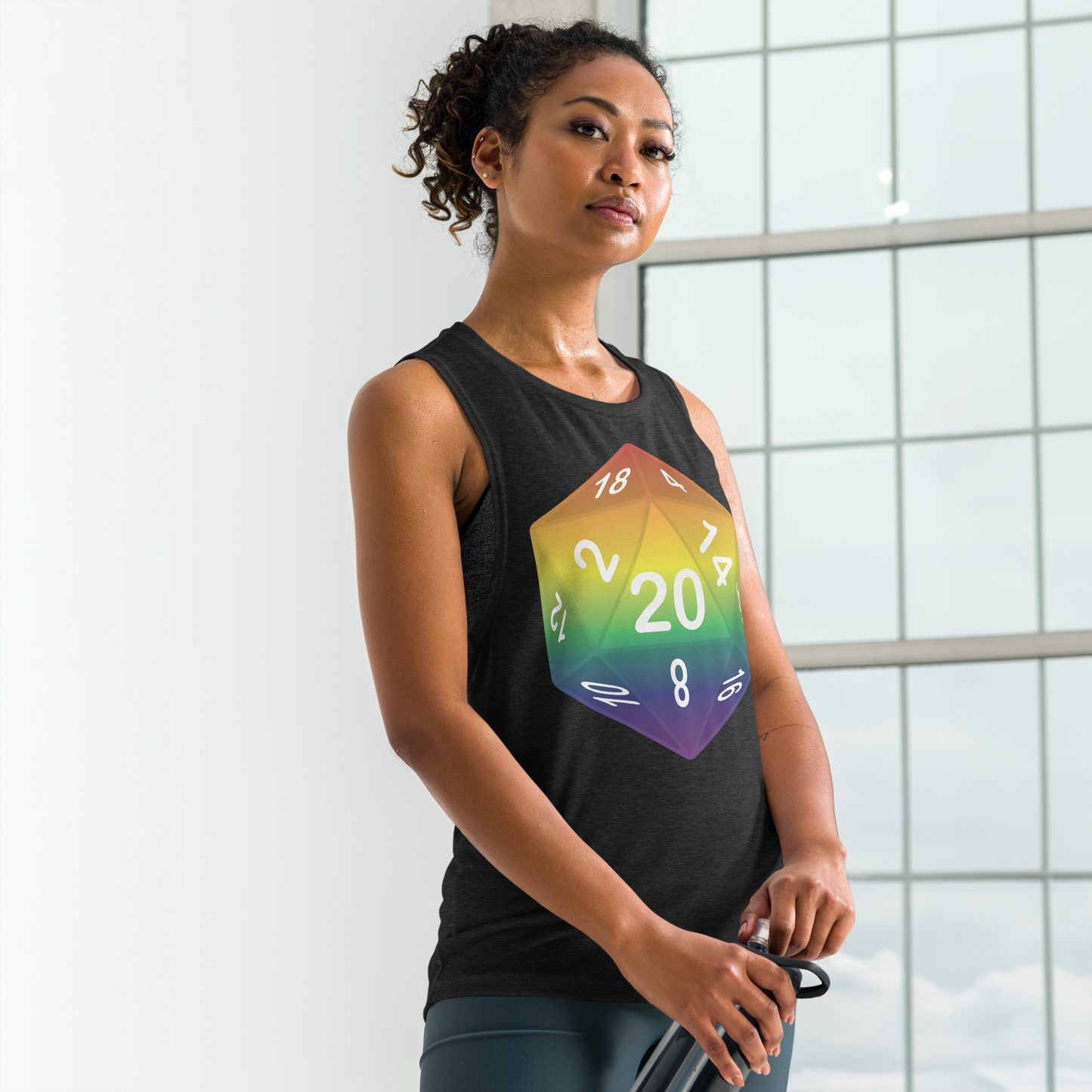 Pride Dice - Rainbow Ladies’ Muscle Tank