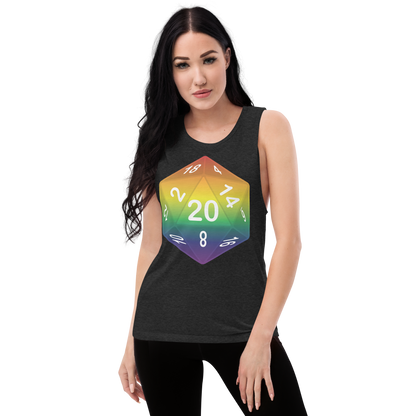 Pride Dice - Rainbow Ladies’ Muscle Tank