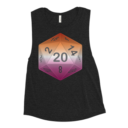 Pride Dice - Lesbian Ladies’ Muscle Tank