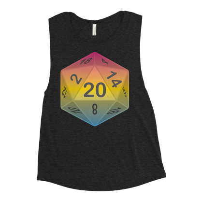 Pride Dice - Pansexual Ladies’ Muscle Tank