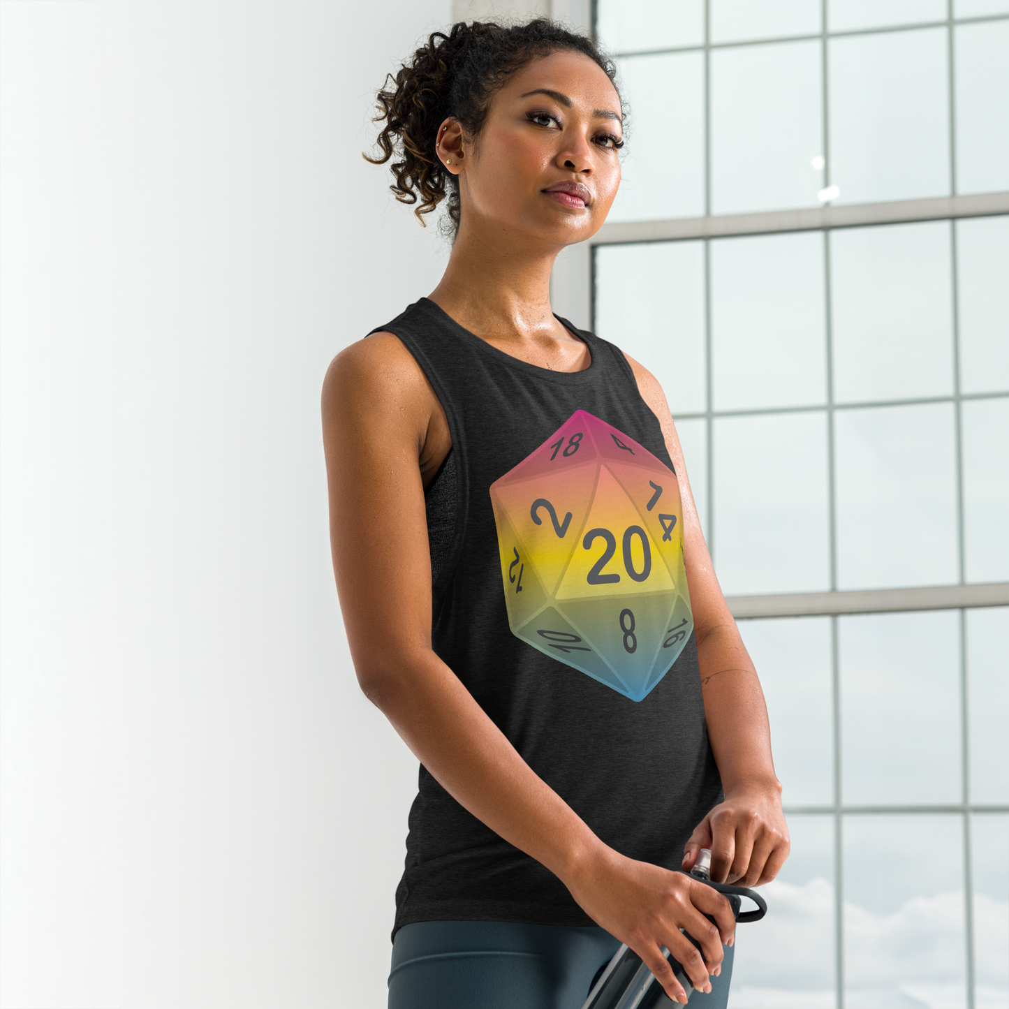 Pride Dice - Pansexual Ladies’ Muscle Tank