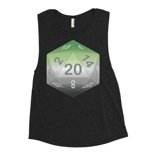 Pride Dice - Aromantic Ladies’ Muscle Tank