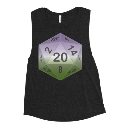 Pride Dice - Genderqueer Ladies’ Muscle Tank