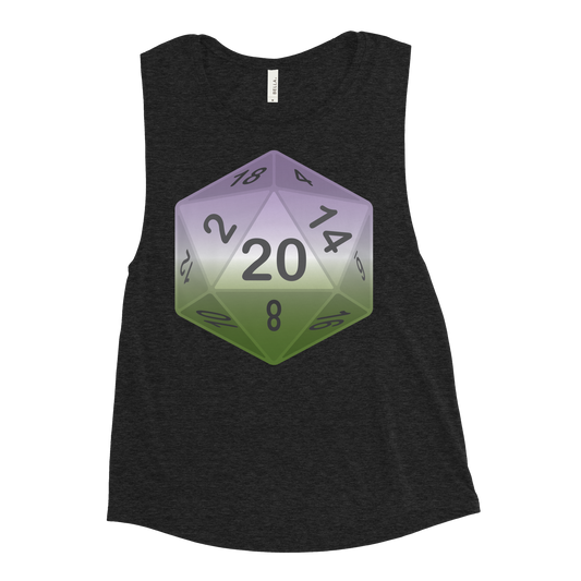 Pride Dice - Genderqueer Ladies’ Muscle Tank