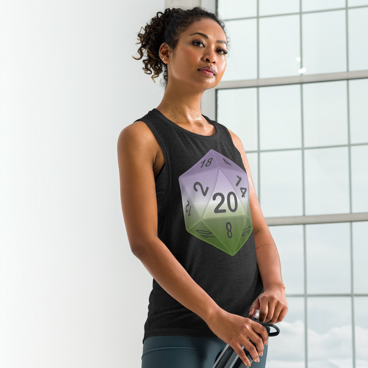 Pride Dice - Genderqueer Ladies’ Muscle Tank