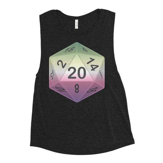 Pride Dice - Genderfae Ladies’ Muscle Tank