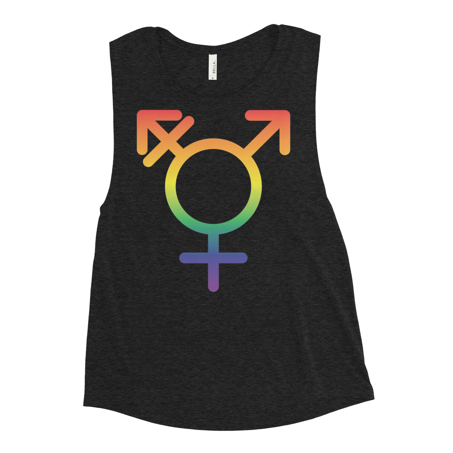 Transgender Symbol - Rainbow Pride Ladies’ Muscle Tank