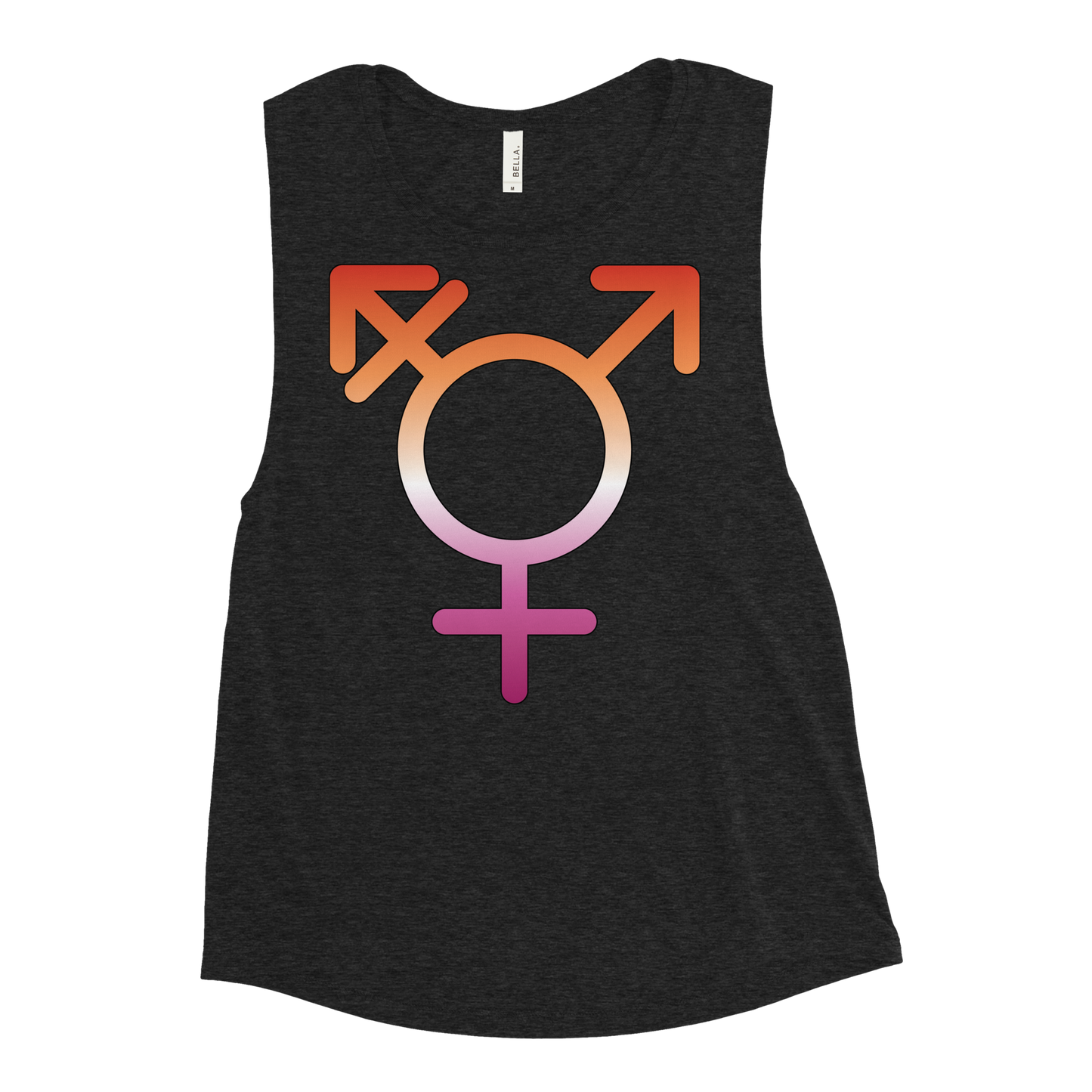 Transgender Symbol - Lesbian Pride Ladies’ Muscle Tank