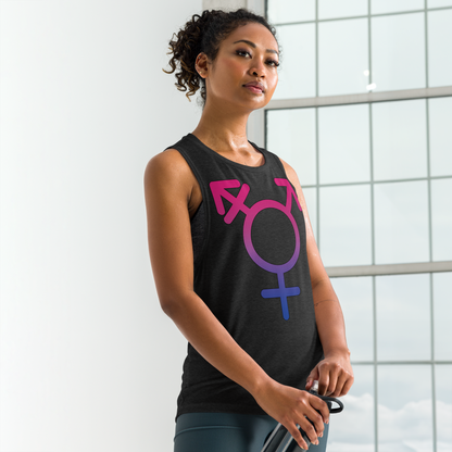 Transgender Symbol - Bisexual Pride Ladies’ Muscle Tank