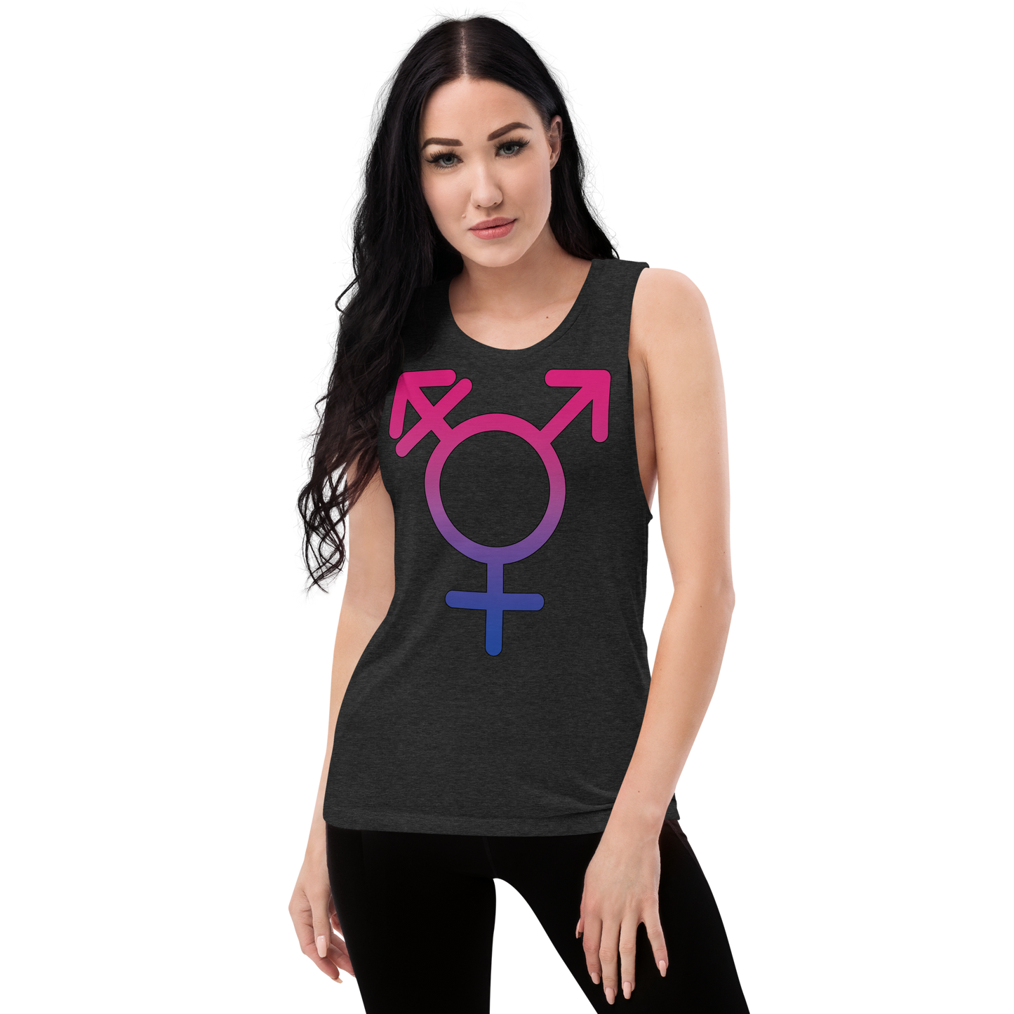 Transgender Symbol - Bisexual Pride Ladies’ Muscle Tank