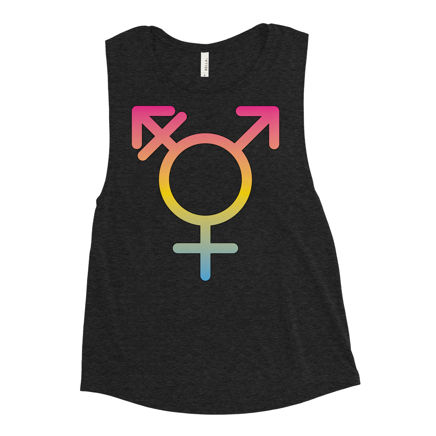 Transgender Symbol - Pansexual Pride Ladies’ Muscle Tank