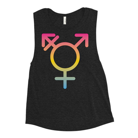 Transgender Symbol - Pansexual Pride Ladies’ Muscle Tank