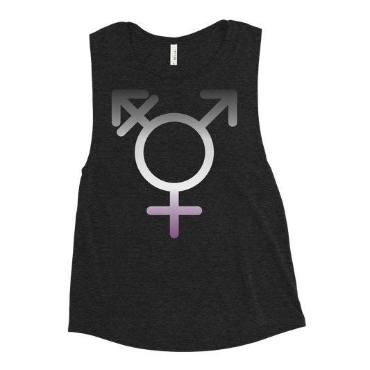 Transgender Symbol - Asexual/Demisexual Pride Ladies’ Muscle Tank