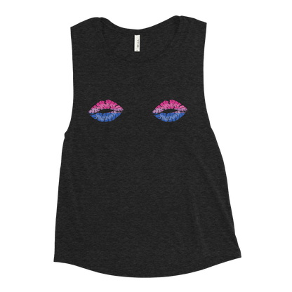 Bi Boob Kisses Ladies’ Muscle Tank