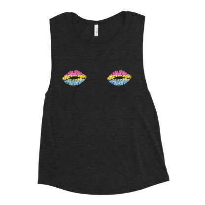 Pan Boob Kisses Ladies’ Muscle Tank