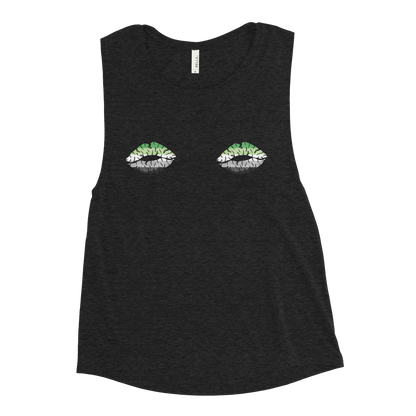 Aro Boob Kisses Ladies’ Muscle Tank