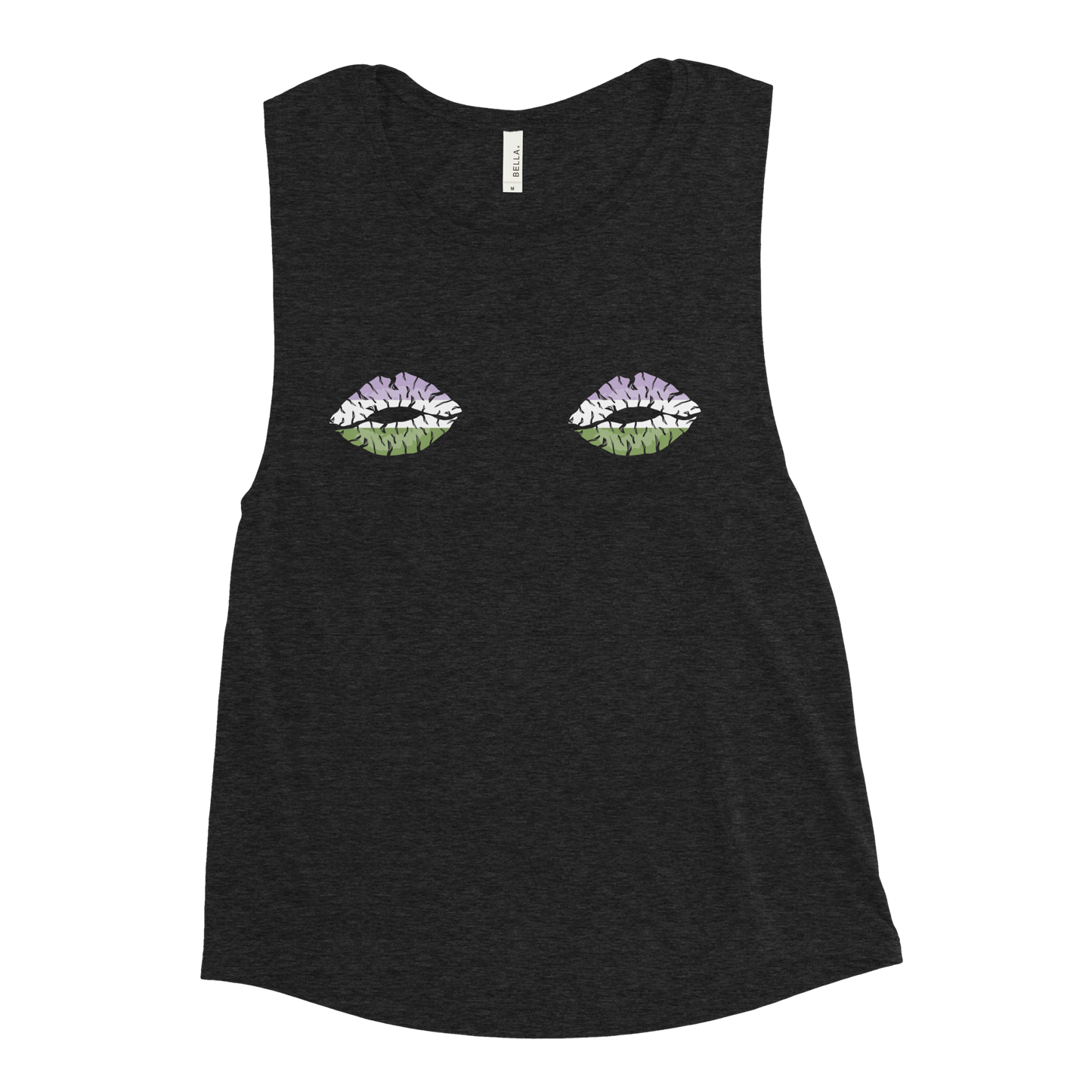 Genderqueer Boob Kisses Ladies’ Muscle Tank