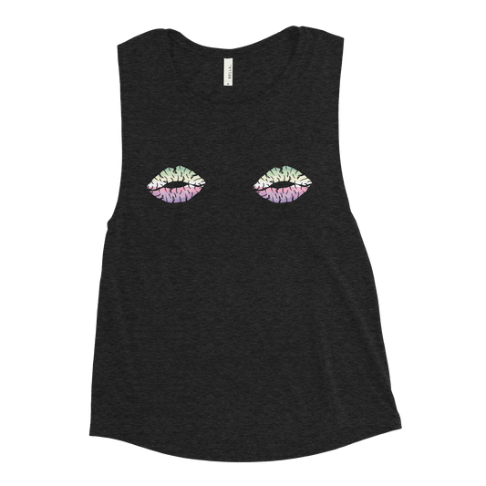 Genderfae Boob Kisses Ladies’ Muscle Tank