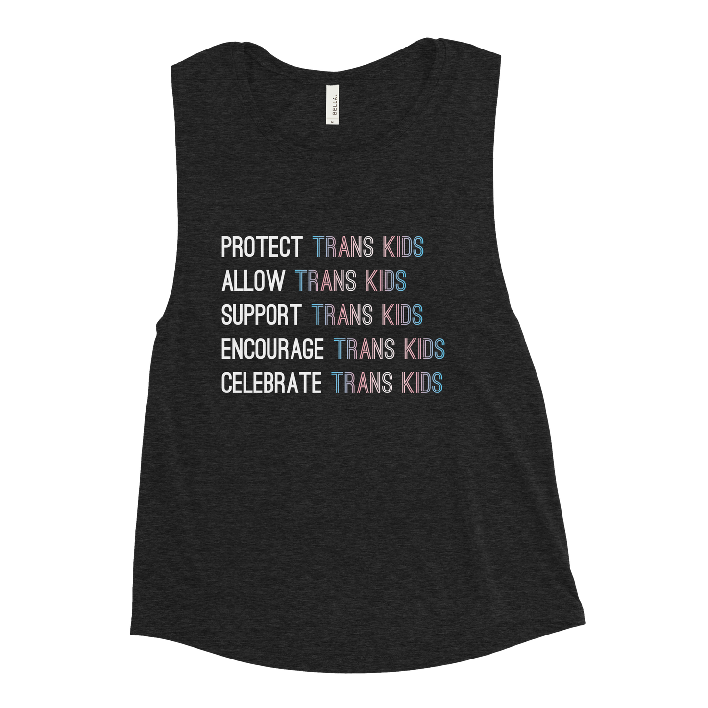 Support Trans Kids Ladies’ Muscle Tank