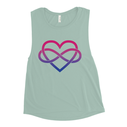 Polyamory Infinity Heart - Bisexual Ladies’ Muscle Tank