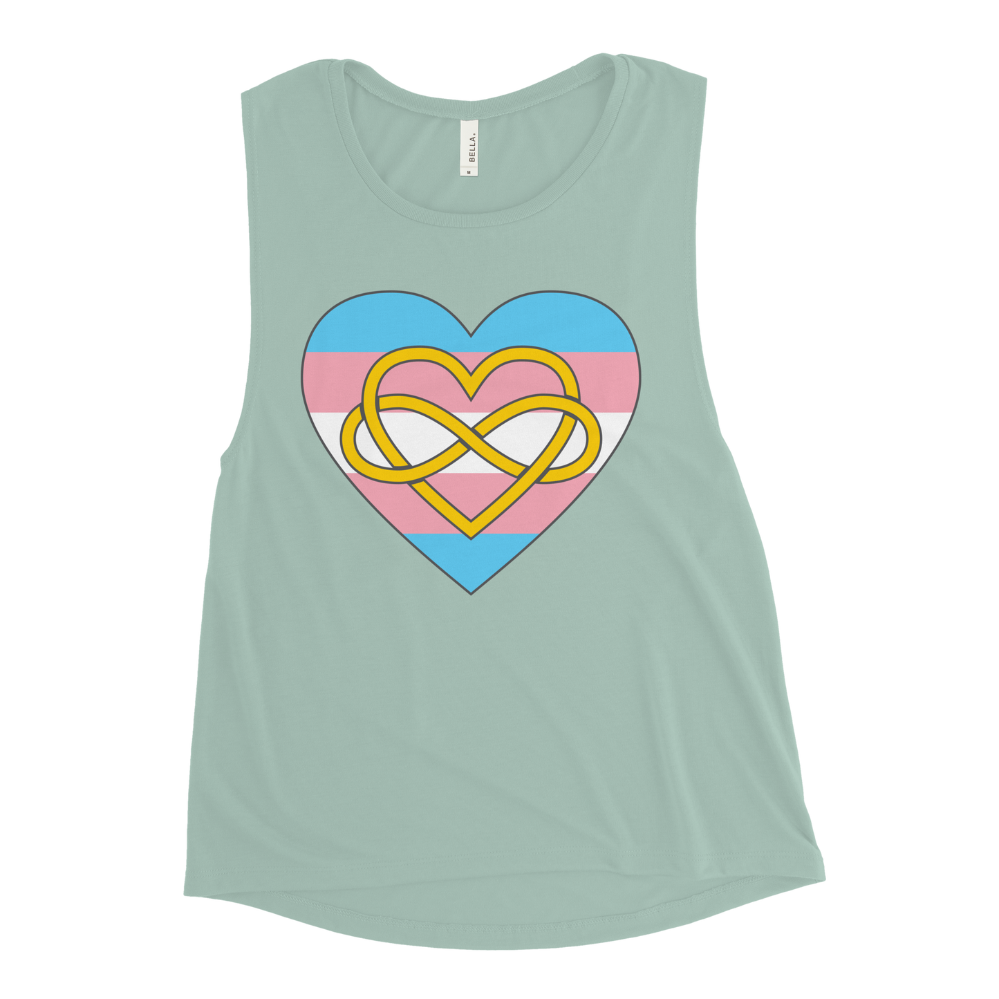 Polyamory Infinity Heart Trans Pride Ladies’ Muscle Tank